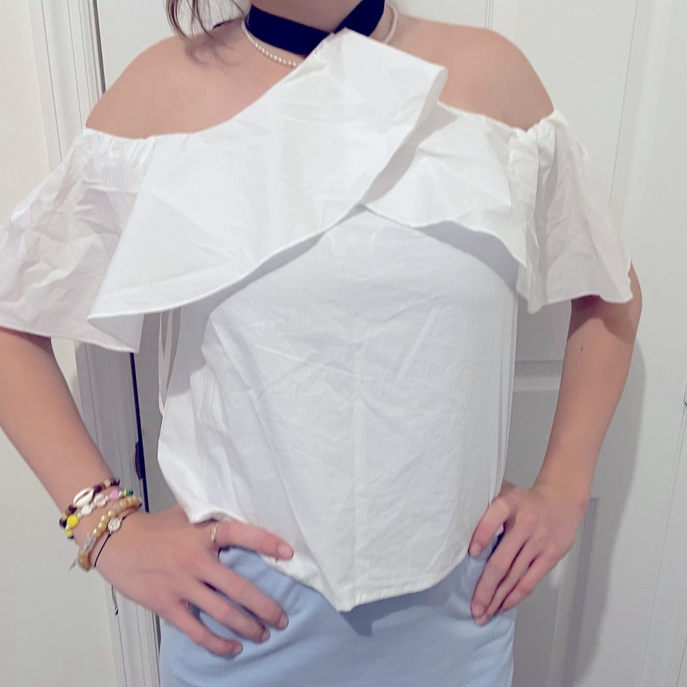 Walter Baker Womens White Blouse Formal